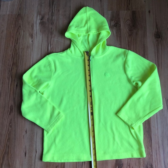 OLD NAVY Pullover Fleece Hoodie Shirt 1/2 Zip Pockets Medium Yellow Boy’s UNISEX - Picture 5 of 11